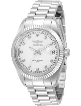 Invicta Specialty 51037 Reloj de mujer - Movimiento de cuarzo - Acero inoxidable con esfera plateada - 36 mm