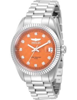 Invicta Specialty 51038 Reloj de mujer - Movimiento de cuarzo - Acero inoxidable con esfera naranja - 36 mm