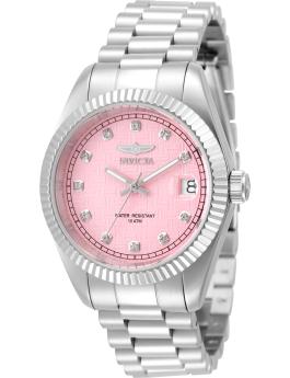Invicta Specialty 51041 Reloj de mujer - Movimiento de cuarzo - Acero inoxidable con esfera rosa - 36 mm