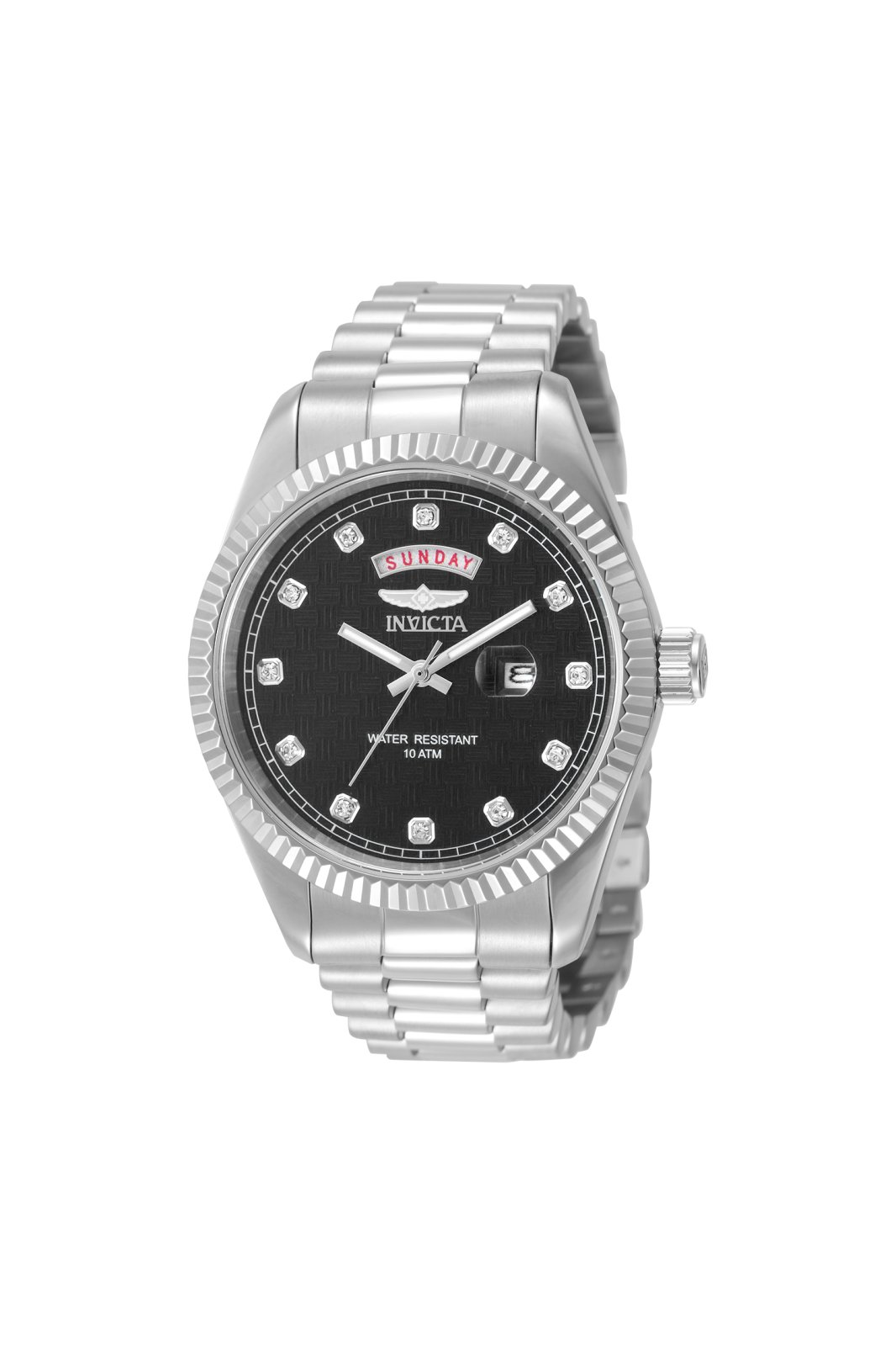 Invicta Specialty 51042 Reloj de hombre - Movimiento de cuarzo - Acero inoxidable con esfera negra - 43 mm