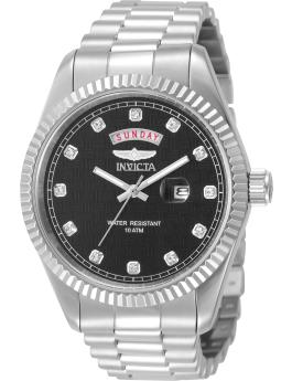 Invicta Specialty 51042 Reloj de hombre - Movimiento de cuarzo - Acero inoxidable con esfera negra - 43 mm