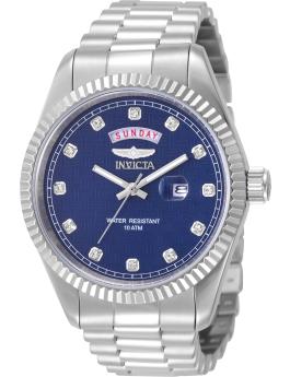 Invicta Specialty 51043 Reloj de hombre - Movimiento de cuarzo - Acero inoxidable con esfera azul - 43 mm