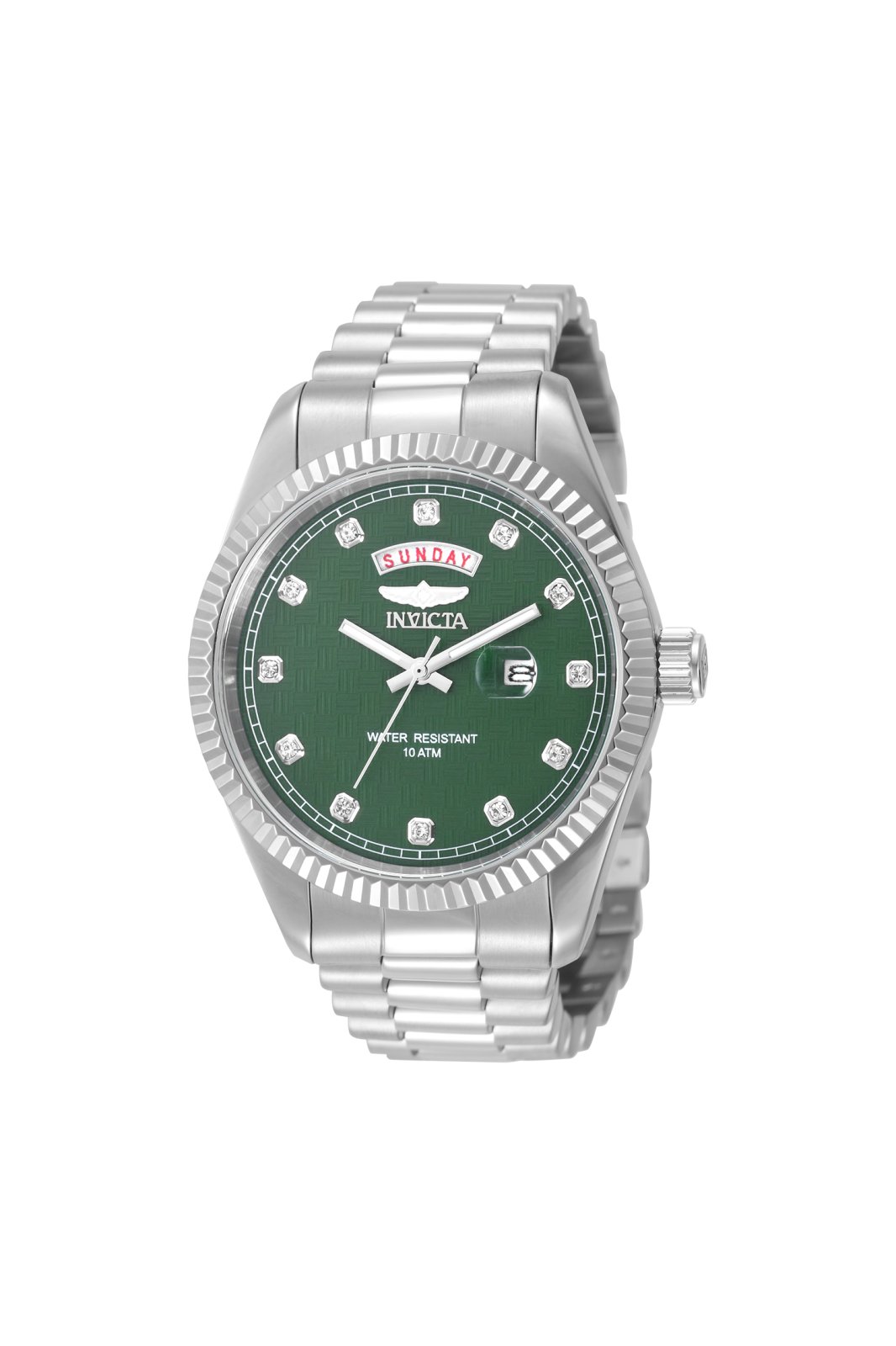 Invicta Specialty 51044 Reloj para hombre - Movimiento de cuarzo - Acero inoxidable con esfera verde - 43 mm