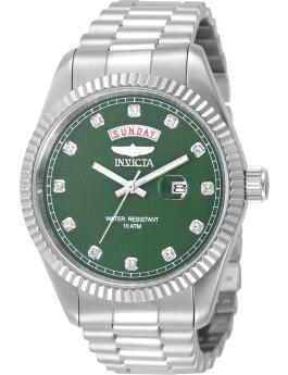 Invicta Specialty 51044 Reloj para hombre - Movimiento de cuarzo - Acero inoxidable con esfera verde - 43 mm