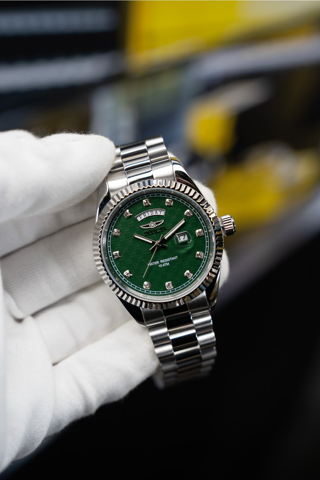 Invicta Specialty 51044 Ceas pentru bărbați - Mecanism Quartz - Oțel inoxidabil cu cadran verde - 43 mm