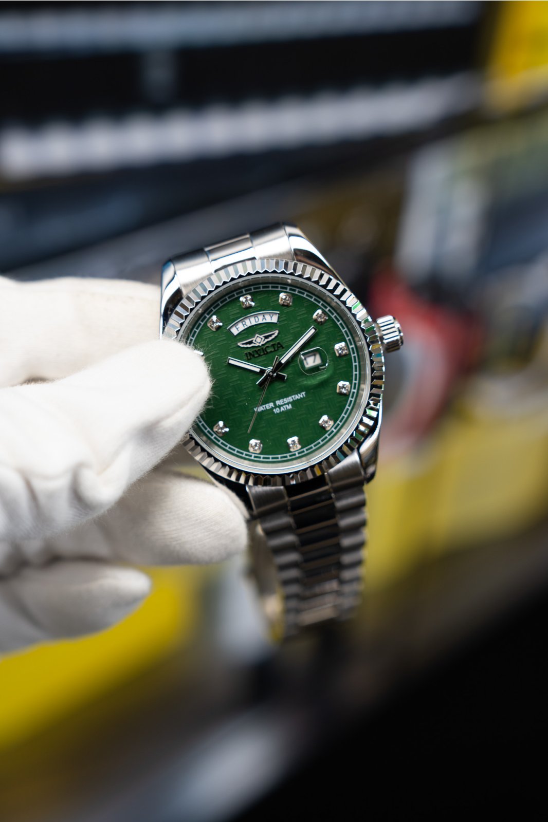 Invicta Specialty 51044 Ceas pentru bărbați - Mecanism Quartz - Oțel inoxidabil cu cadran verde - 43 mm