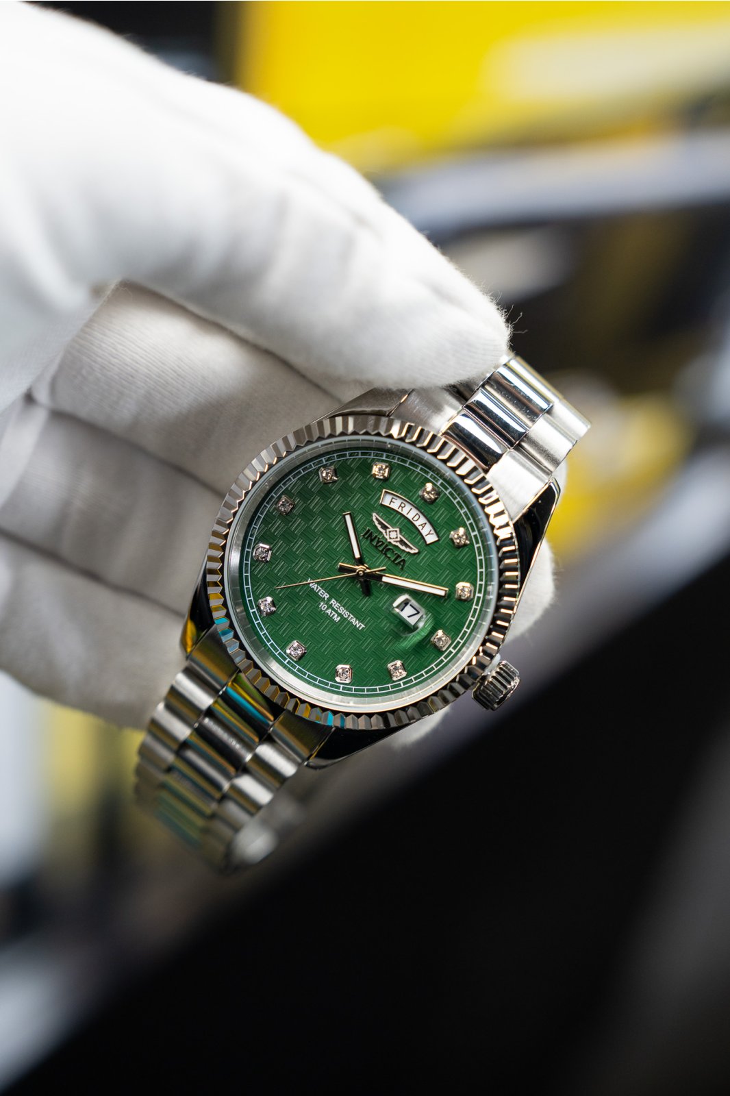 Invicta Specialty 51044 Ceas pentru bărbați - Mecanism Quartz - Oțel inoxidabil cu cadran verde - 43 mm