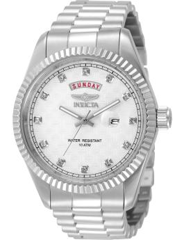Invicta Specialty 51045 Reloj para hombre - Movimiento de cuarzo - Acero inoxidable con esfera plateada - 43 mm