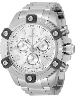 Invicta Jason Taylor 51271 Reloj de hombre - Movimiento de cuarzo - Acero inoxidable con esfera plateada - 50 mm