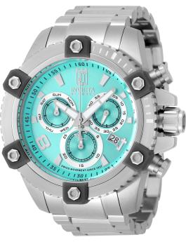Invicta Jason Taylor 51272 Reloj de hombre - Movimiento de cuarzo - Acero inoxidable con esfera azul - 50 mm