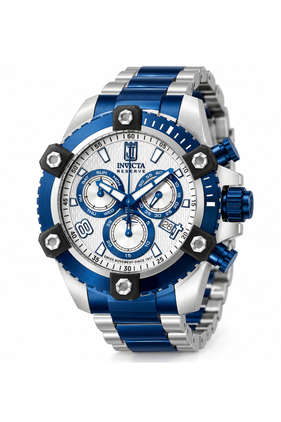 Invicta Jason Taylor 51273 Reloj de hombre - Movimiento de cuarzo - Acero inoxidable con esfera plateada - 50 mm