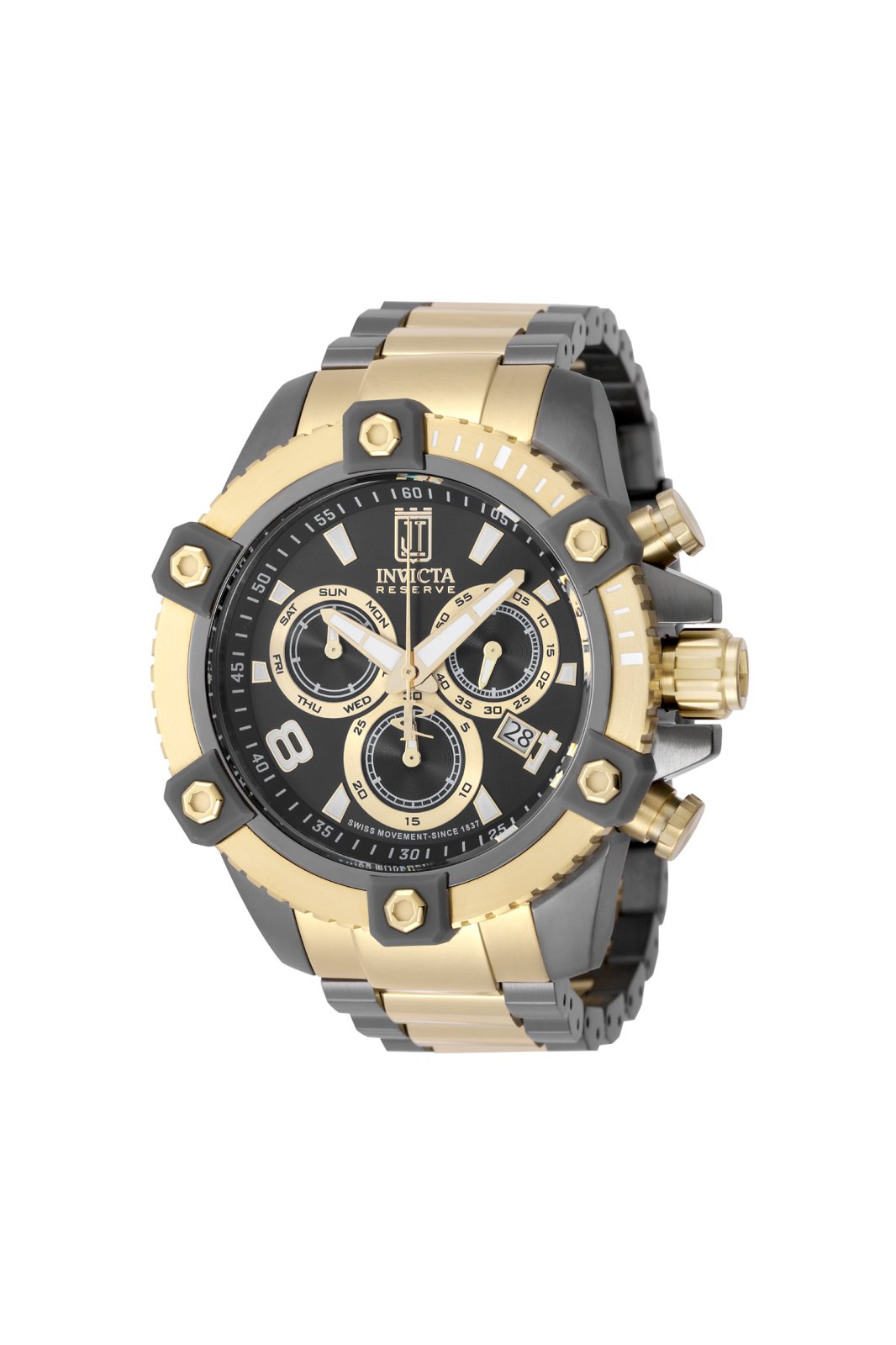 Invicta Jason Taylor 51276 Reloj de hombre - Movimiento de cuarzo - Acero inoxidable con esfera negra - 50 mm