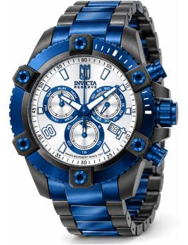 Invicta Jason Taylor 51277 Men's Watch - Quartz Movement - Stainless Steel with Silver Dial - 50 mm