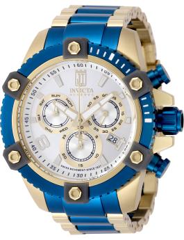 Invicta Jason Taylor 51279 Reloj de hombre - Movimiento de cuarzo - Acero inoxidable con esfera plateada - 50 mm