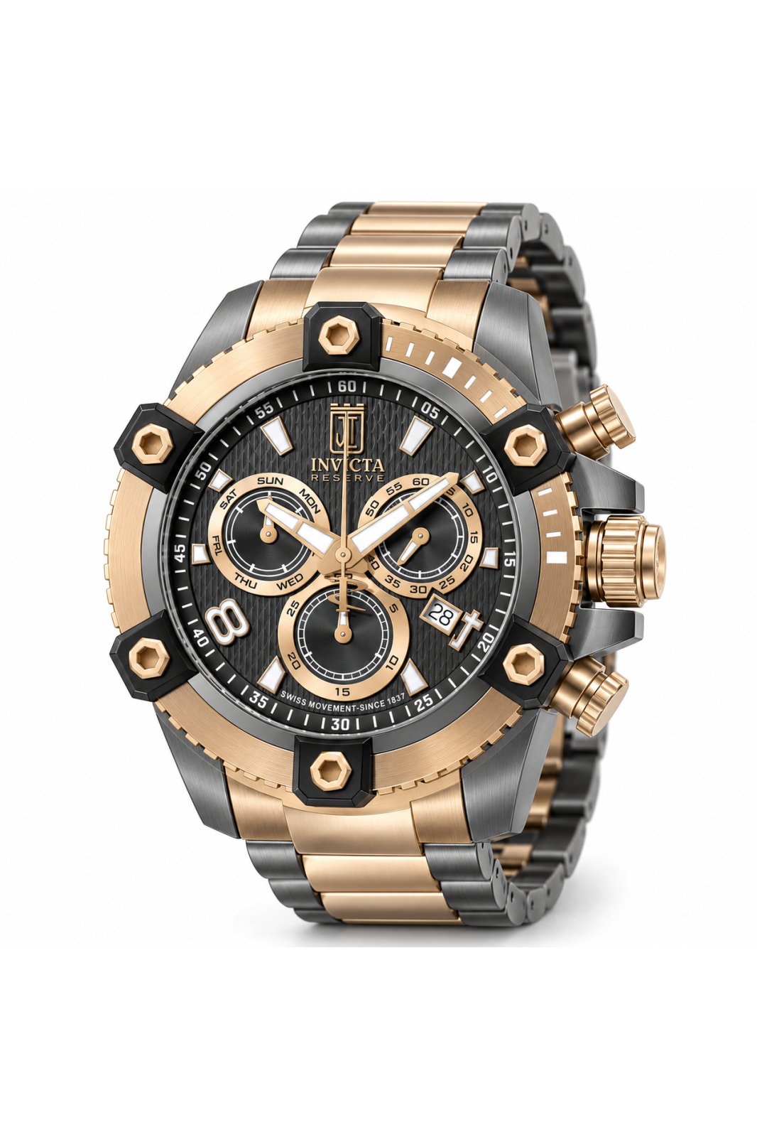 Invicta Jason Taylor 51282 Men's Watch - Quartz Movement - Stainless Steel with Grey Dial - 50 mm