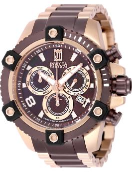 Invicta Jason Taylor 51288 Reloj para hombre - Movimiento de cuarzo - Acero inoxidable con esfera marrón - 50 mm
