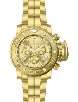 Invicta Jason Taylor 51317 Reloj de hombre - Movimiento de cuarzo - Acero inoxidable con esfera dorada - 58 mm