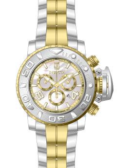 Invicta Jason Taylor 51319 Reloj de hombre - Movimiento de cuarzo - Acero inoxidable con esfera de nácar - 58 mm