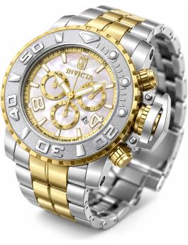 Invicta Jason Taylor 51319 Moška ura - Quartz mehanizem - Nerjaveče jeklo z bisernim številčnico - 58 mm