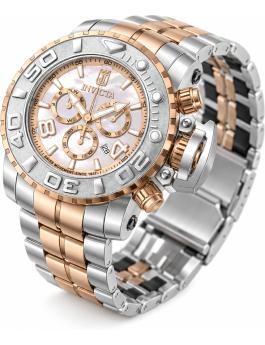 Invicta Jason Taylor 51320 Moška ura - Quartz mehanizem - Nerjaveče jeklo z bisernim številčnico - 58 mm