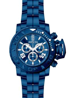 Invicta Jason Taylor 51322 Reloj para hombre - Movimiento de cuarzo - Acero inoxidable con esfera azul - 58 mm