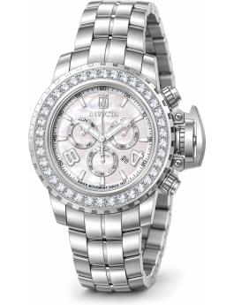 Invicta Jason Taylor 51323 Herrenuhr - Quarzwerk - Edelstahl mit Perlmuttzifferblatt - 58 mm - Mit 45 Labor-Diamanten