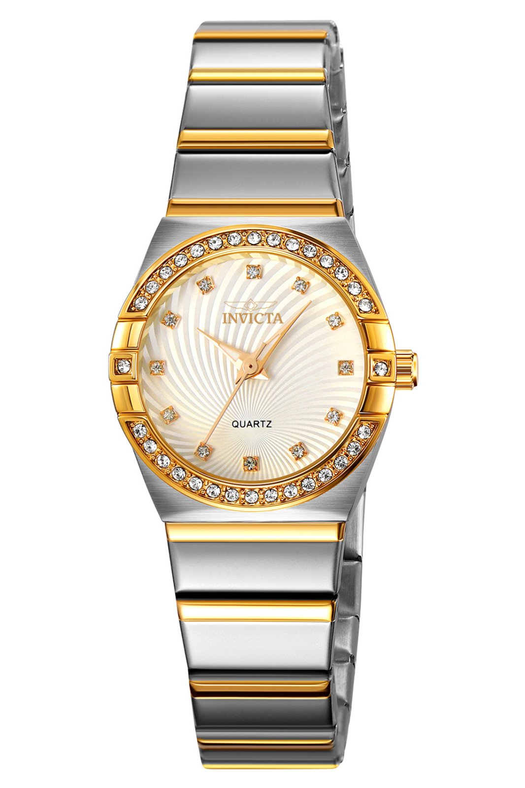 Invicta Angel 70266 Reloj de mujer - Movimiento de cuarzo - Metal con esfera dorada - 27,8 mm