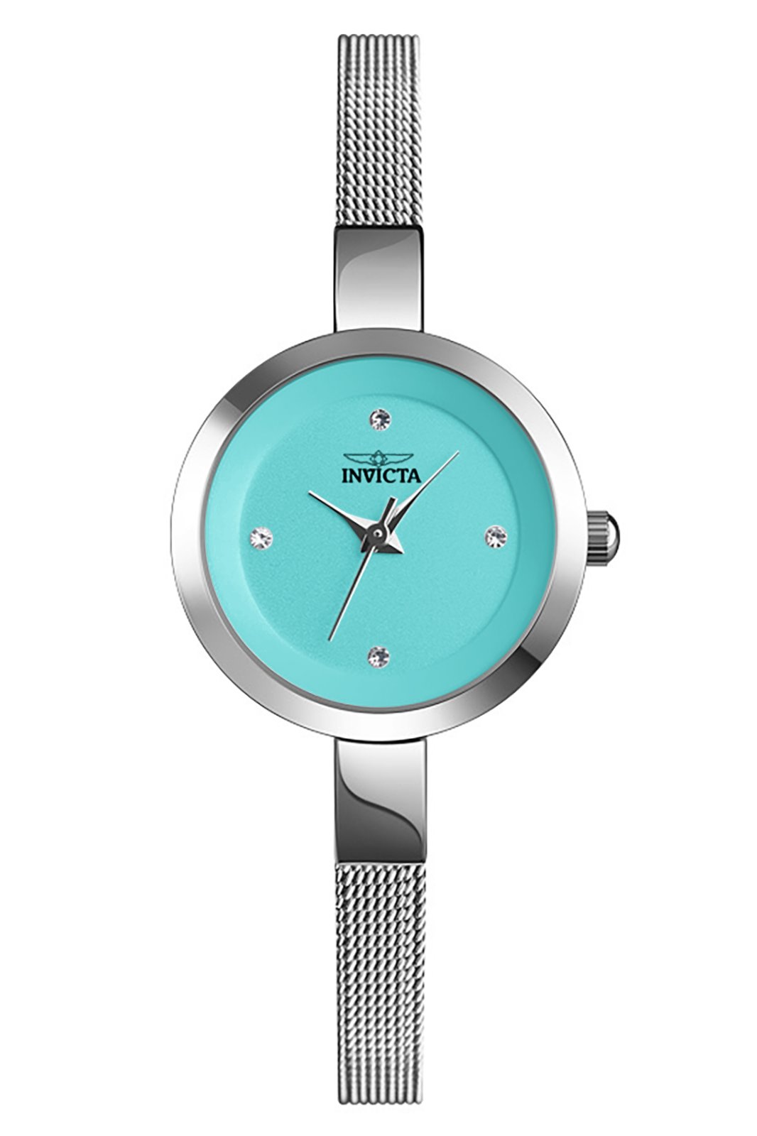 Invicta Angel 70296 Reloj de mujer - Movimiento de cuarzo - Metal con esfera azul - 26 mm
