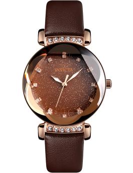 Invicta Celestial 70330 Reloj de mujer - Movimiento de cuarzo - Metal con esfera marrón - 34 mm