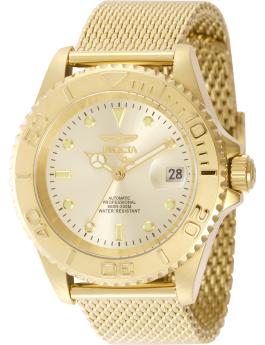 Invicta Pro Diver 50216 Reloj para Hombre - Movimiento Automático - Acero Inoxidable con Esfera Dorada - 40 mm
