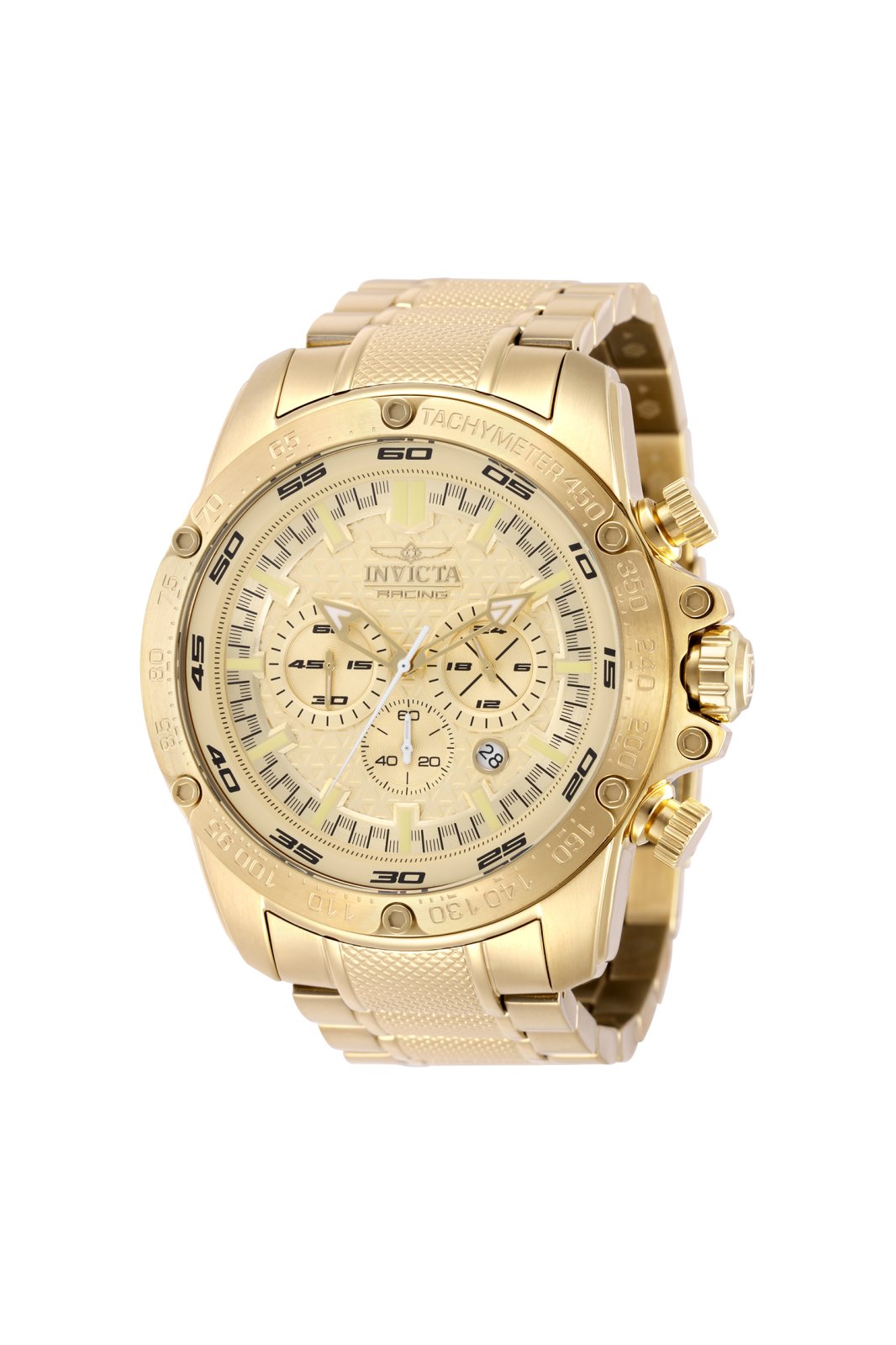 Invicta Speedway 50322 Reloj para Hombre - Movimiento de Cuarzo - Acero Inoxidable con Esfera Dorada - 52 mm