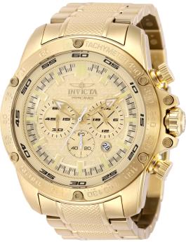 Invicta Speedway 50322 Reloj para Hombre - Movimiento de Cuarzo - Acero Inoxidable con Esfera Dorada - 52 mm
