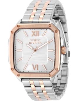 Invicta Cuadro 50360 Reloj de Hombre - Movimiento de Cuarzo - Acero Inoxidable con Esfera Plateada - 39 mm