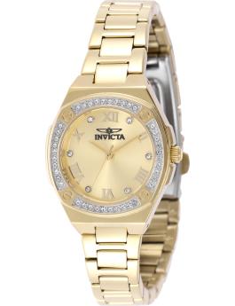 Invicta Specialty 50383 Reloj de Mujer - Movimiento de Cuarzo - Acero Inoxidable con Esfera Dorada - 28 mm