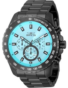 Invicta Speedway 50563 Reloj para Hombre - Movimiento de Cuarzo - Acero Inoxidable con Esfera Azul - 48 mm