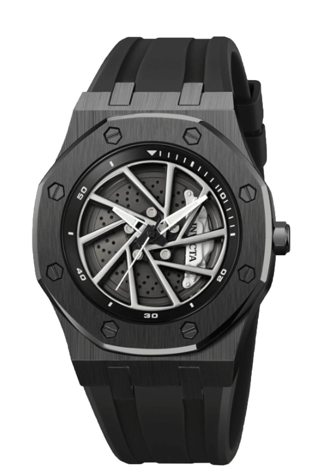 Invicta Speedway 69489 Reloj de Hombre - Movimiento de Cuarzo - Metal con Esfera Negra - 42 mm