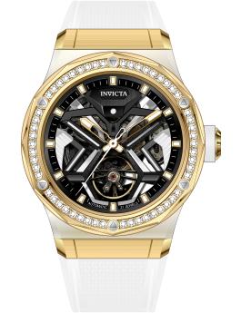 Invicta Objet D Art 70132 Reloj para Hombre - Movimiento Automático - Acero Inoxidable con Esfera Negra - 45 mm - Con 48 Diamantes