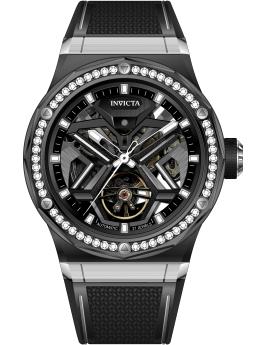 Invicta Objet D Art 70133 Reloj para Hombre - Movimiento Automático - Acero Inoxidable con Esfera Negra - 45 mm - Con 48 Diamantes