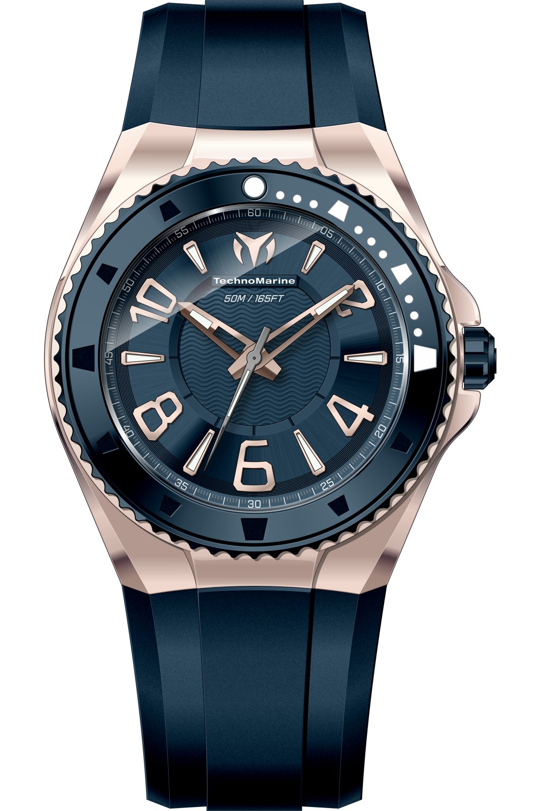 TechnoMarine Lusso Mare TM-225028 Reloj para Hombre - Movimiento de Cuarzo - Acero Inoxidable con Esfera Azul - 44 mm
