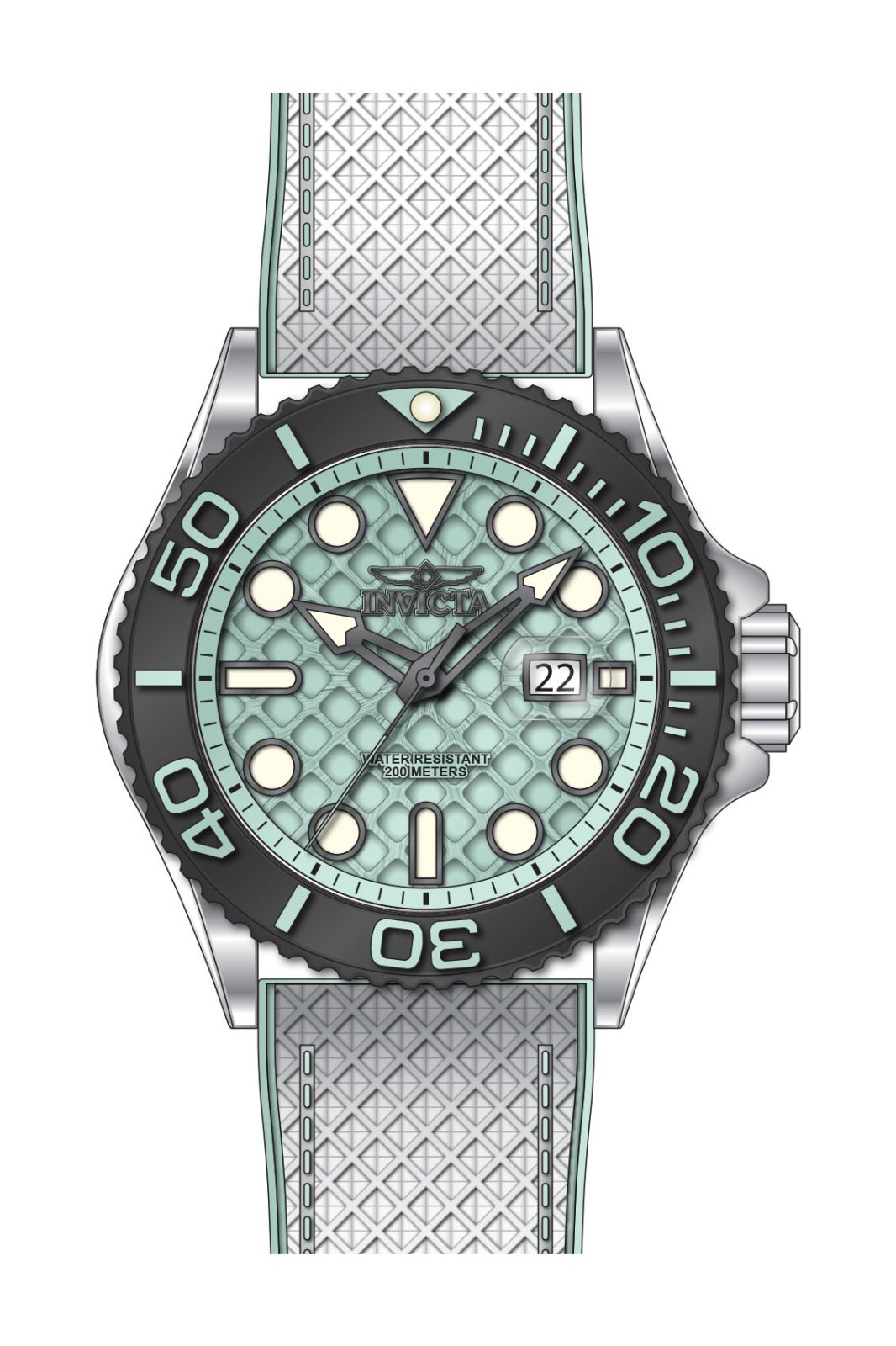 Invicta Grand Diver 51086 Reloj para Hombre - Movimiento de Cuarzo - Acero Inoxidable con Esfera Azul - 48 mm