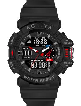 Activa Digital ACW8043-001 Reloj de Hombre - Movimiento Digital - ABS con Esfera Negra - 49 mm