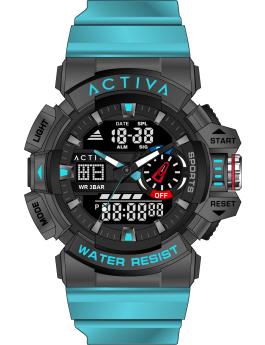 Activa Digital ACW8043-007 Reloj de Hombre - Movimiento Digital - ABS con Esfera Negra - 49 mm