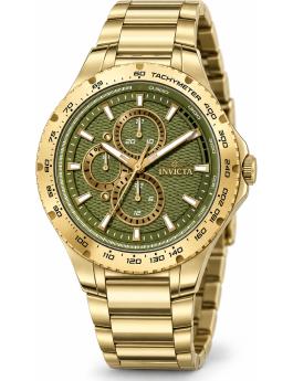 Invicta Aviator 50107 Men's Watch - Quartz Movement - Stainless Steel with Green Dial - 44 mm