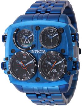 Invicta Aviator - Zulu Time 50655 férfi karóra - kvarc szerkezet - rozsdamentes acél fekete számlappal - 50 mm