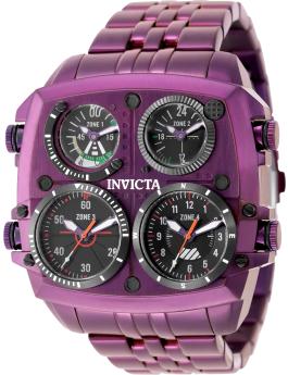 Invicta Aviator - Zulu Time 50658 férfi karóra - kvarc szerkezet - rozsdamentes acél fekete számlappal - 50 mm