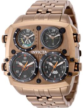 Invicta Aviator - Zulu Time 50659 férfi karóra - kvarc szerkezet - rozsdamentes acél fekete számlappal - 50 mm