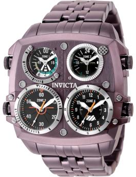 Invicta Aviator - Zulu Time 50660 férfi karóra - kvarc szerkezet - rozsdamentes acél fekete számlappal - 50 mm