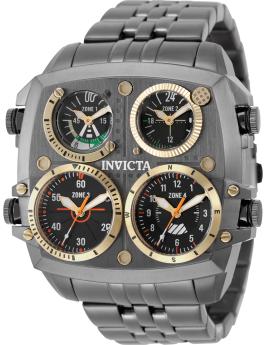 Invicta Aviator - Zulu Time 50661 férfi karóra - kvarc szerkezet - rozsdamentes acél fekete számlappal - 50 mm