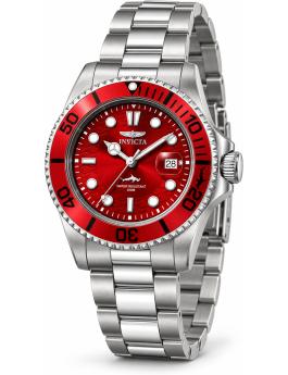 Invicta Pro Diver 50897 Men's Watch - Quartz Movement - Stainless Steel with Red Dial - 42 mm