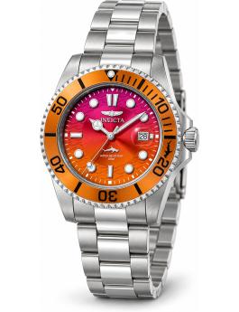 Invicta Pro Diver 50898 Men's Watch - Quartz Movement - Stainless Steel with Orange Dial - 42 mm